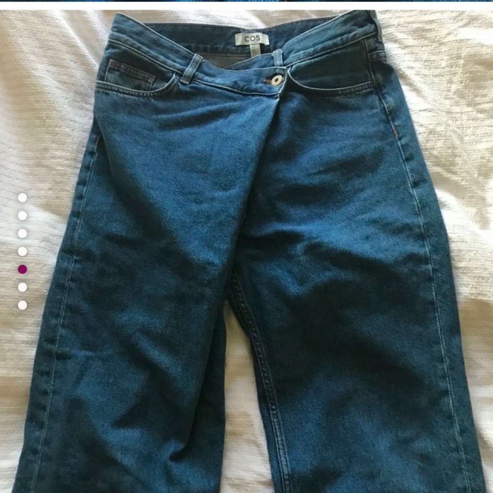 COS Blue Wide Leg Flare Jeans